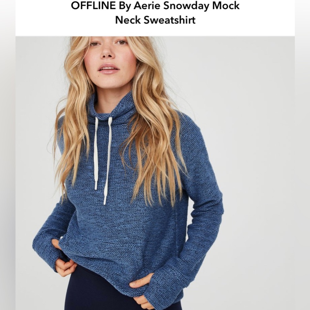 OFFLINE by Aerie Snowday Mock Neck Sweatshirt